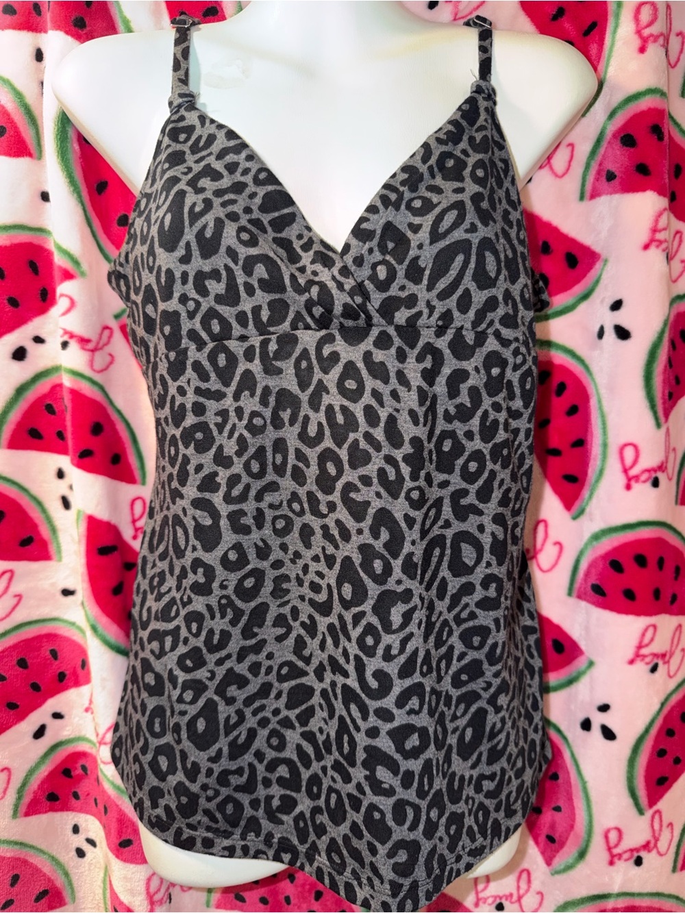 🩶🖤 Jones New York Leopard Print Tank Top